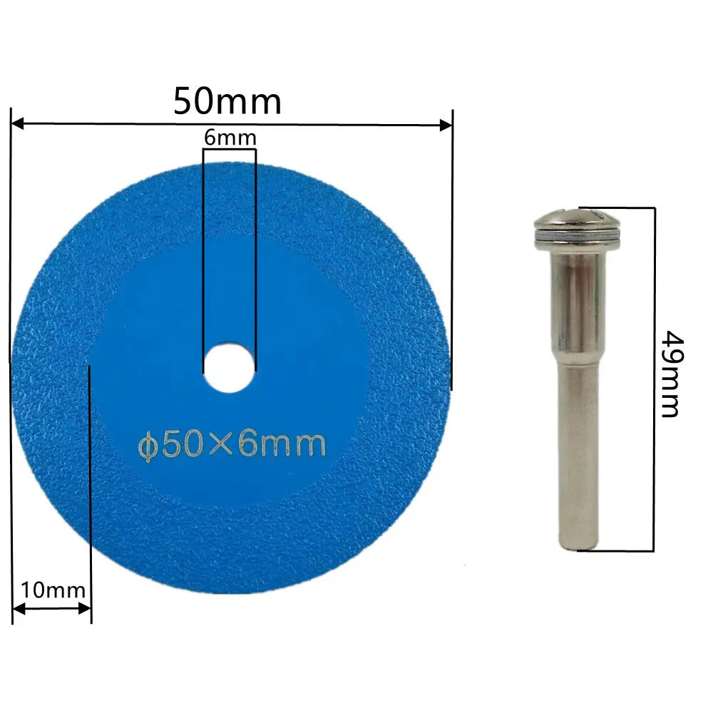 2inch 1-10Pcs Diamond Cutting Disc Glass Jade Crystal Tile Marble Saw Blade Brazed Glass Engraving Round Shank Mini Saw Blade