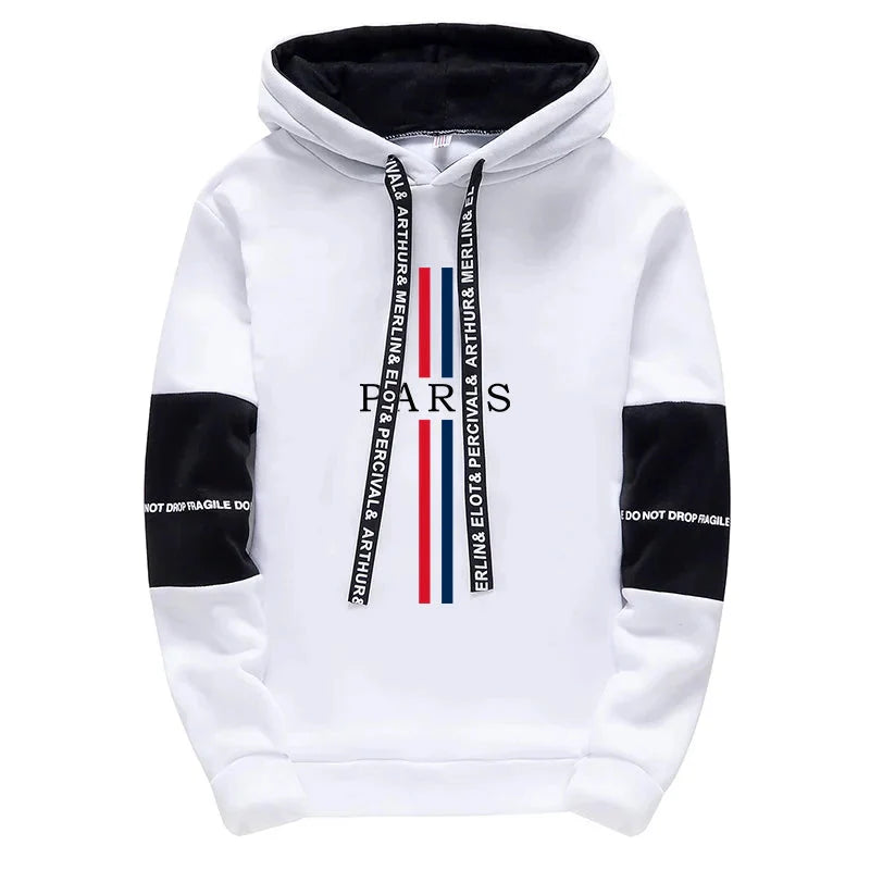 Paris Fashion Hoodies for Men High Quality Hooded Long Sleeve Sweatshirts All Season Daily Casual Sports Pullover Men's Clothes
