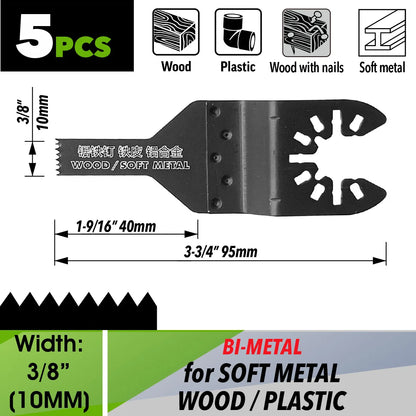 Oscillating Saw Blades Kit，Multitool Blades - Compatible with Milwaukee Dewalt  Worx Skil AEG Ryobi