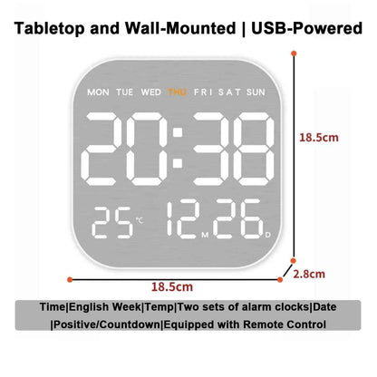 Mirror Brushed Finish Wall Clock Premium Modern Home Wall Clock