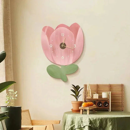 Light Decorative Clock Hanging Restaurant Simple Creative Crystal Porcelain Wall Hanging Clock Quiet Room Clock