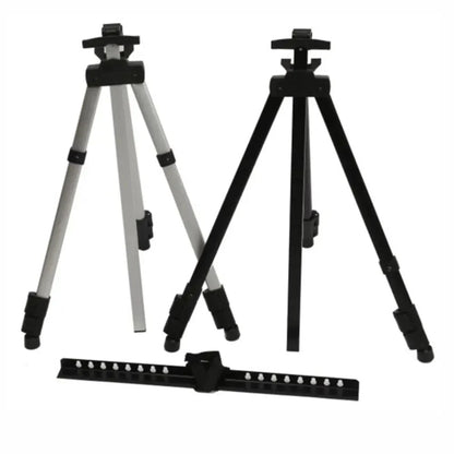 Adjustable Sketching Easel Black Silver Aluminum Alloy Sketch Drawing Easel Triangle Tool Shelf Travel Easel Art Supplies