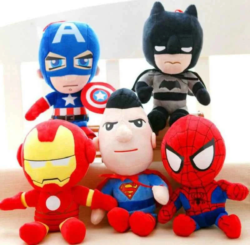 Disney Movie 28cm Marvel Avengers Hero Plush Doll Spiderman Spider-man Ironman Captain America Soft Stuffed Toys For Kids