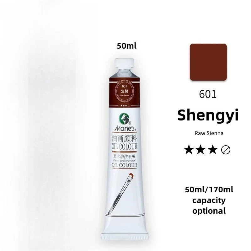 Maries Oil Paint 50ML Oil Painting Art Creation Pigment Large Oil Paint Paint Single Commonly Used 24 Colors