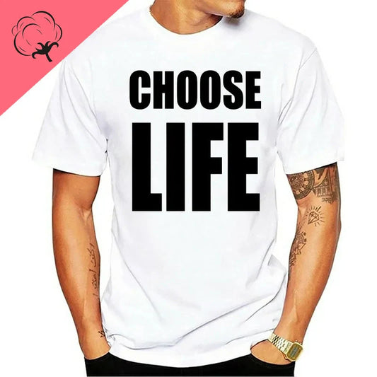 Casual Graphic T Shirts Men Women Tshirts Choose Life Retro 80`s Party Fancy Dress Wham Unisex Ladies Cotton Mens T-Shirt