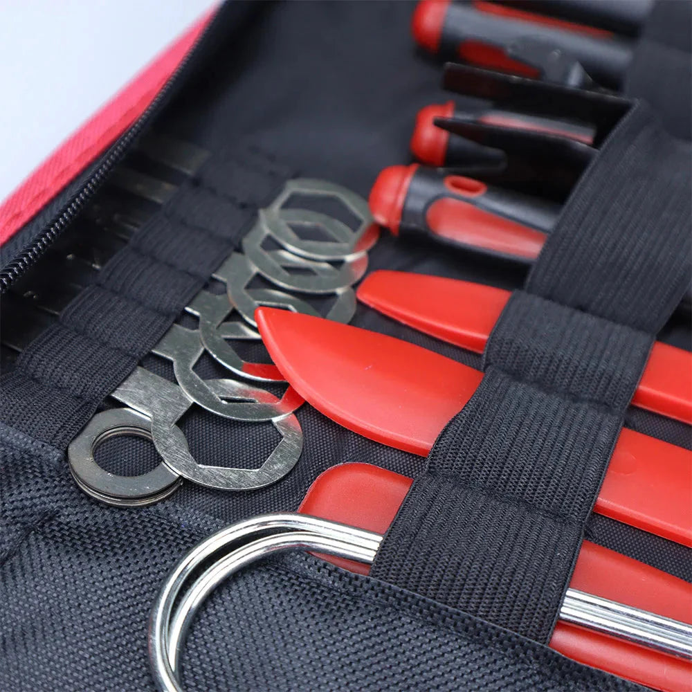 Car Trim Removal Tool Kit for Door/ Pannel/ Audio Dashboard/ Plastic Rivets/ Bumper/ Fastener Clips DIY Car Panel Disassembly