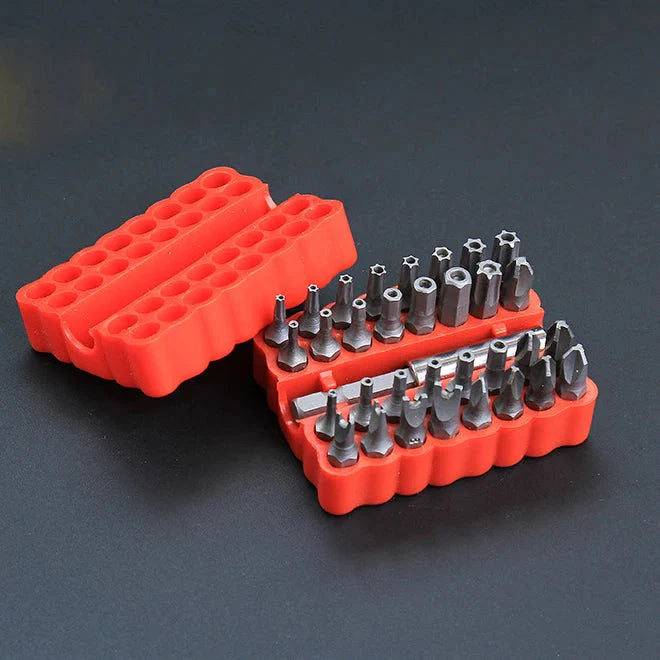 33Pcs With Magnetic Extension Bit Holder Torx Hex Star Spanner woodworking Tools Screwdriver Tamper Proof Security Bits Set
