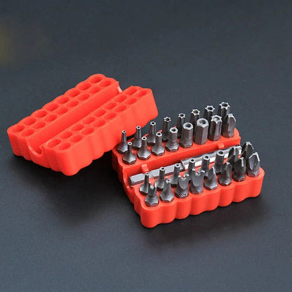 33Pcs With Magnetic Extension Bit Holder Torx Hex Star Spanner woodworking Tools Screwdriver Tamper Proof Security Bits Set