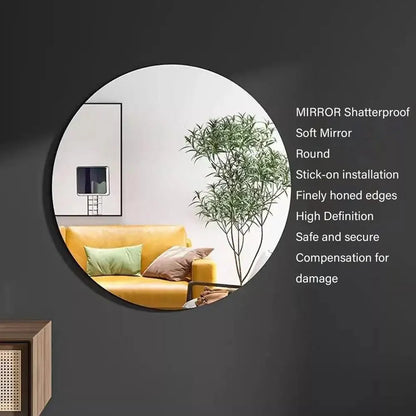Acrylic Mirror Sheet Frameless Bathroom Wall Mirror Stickers Adhesive Bathroom Vanity Mirrors Waterproof Room Wall Decor For
