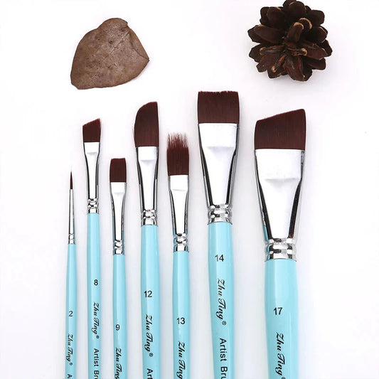 Body Pinting Face Body Art Paint Multifunctional Professional Paint Brushes Set Wooden Handle Nylon Brush Oil Painting Brushes