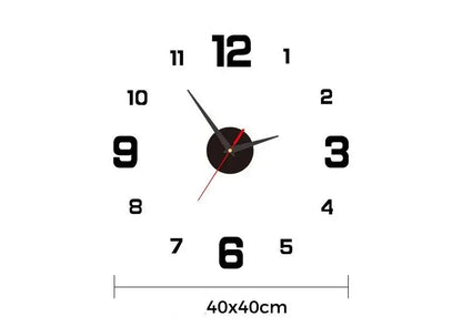 Garden Acrylic Mirror Digital Sticker Wall Clock 16"