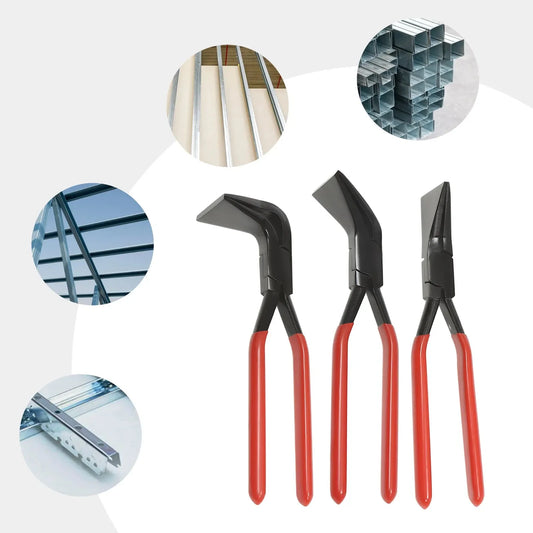 3PCS Bending Pliers Straight/45°/90° Pliers Kit Metal Bending Roofing Tool Sheet Metal Fabrication Tool for Utomotive Repair DIY