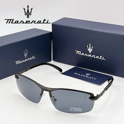 MASERATI Sunglasses New Fashion goggles Stylish Unframed Metal rimmed Shades for Men Women Cool Pose Trendy Design 10785