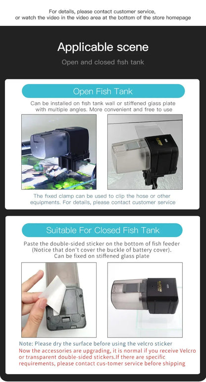Automatic Aquarium Fish Tank Feeder Timing/Wifi Wireless Smart Phone App Intelligent Speaker Voice Remote Control Fish Feeding