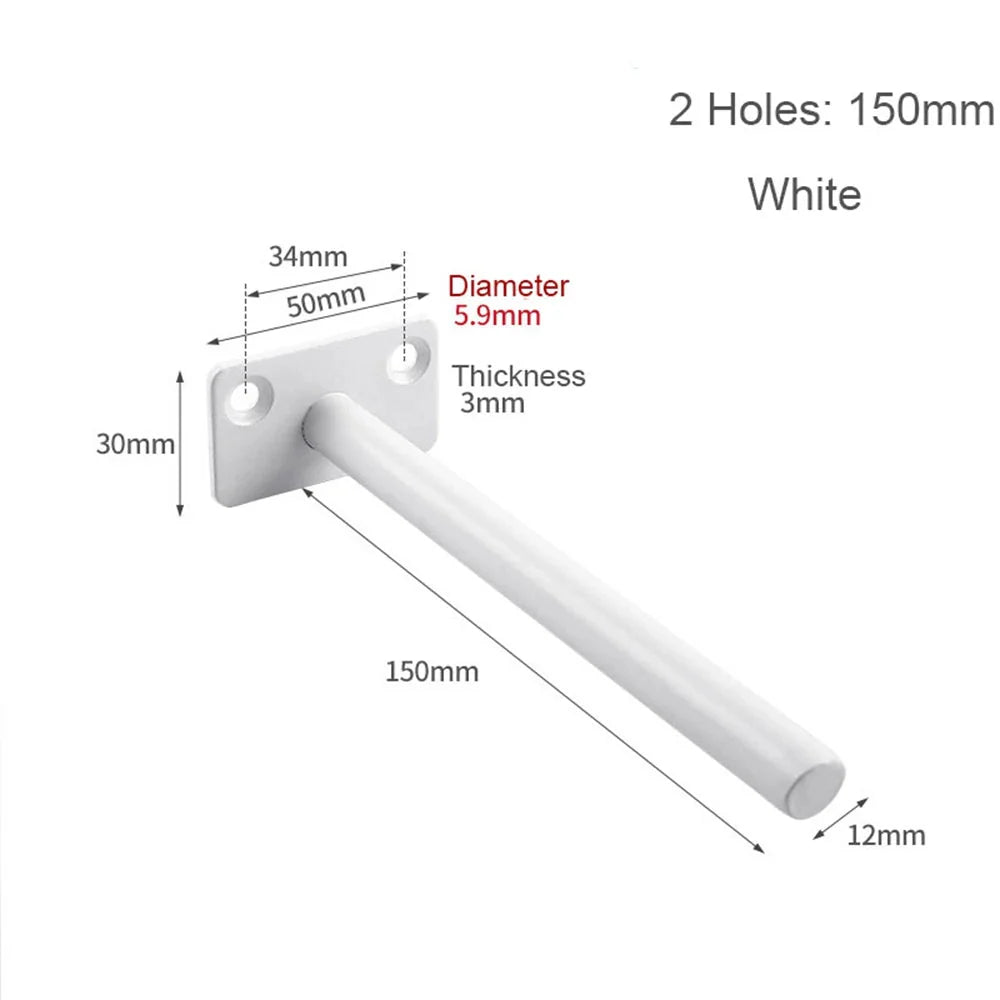 T Shape Concealed Shelf Brackets Floating  Wall Shelf Supports Screw Mounting Plate Multi sizes Metal Brackets