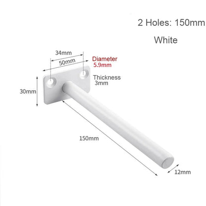 T Shape Concealed Shelf Brackets Floating  Wall Shelf Supports Screw Mounting Plate Multi sizes Metal Brackets