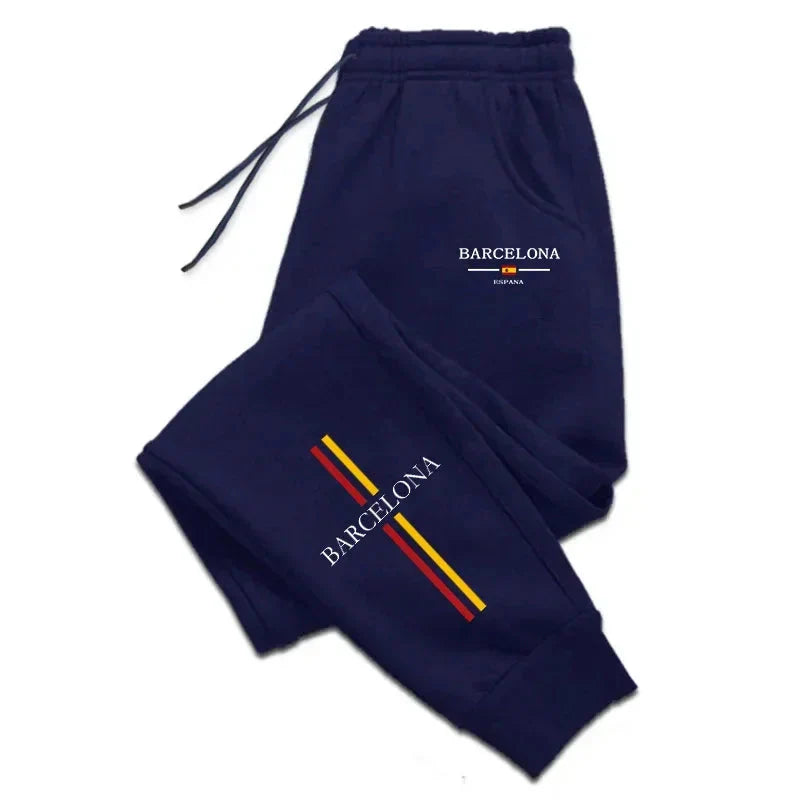 Paris street style men's jogging track pants, stylish letter print casual pants, adult outdoor fitness running sports pants