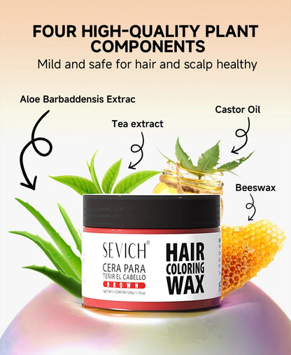 SEVICH Hair Colour Wax Temporary DIY Hair Coloring Wax One-Time Long Lasting Hair Dye Mud Cream Christmas Hair Styling Products