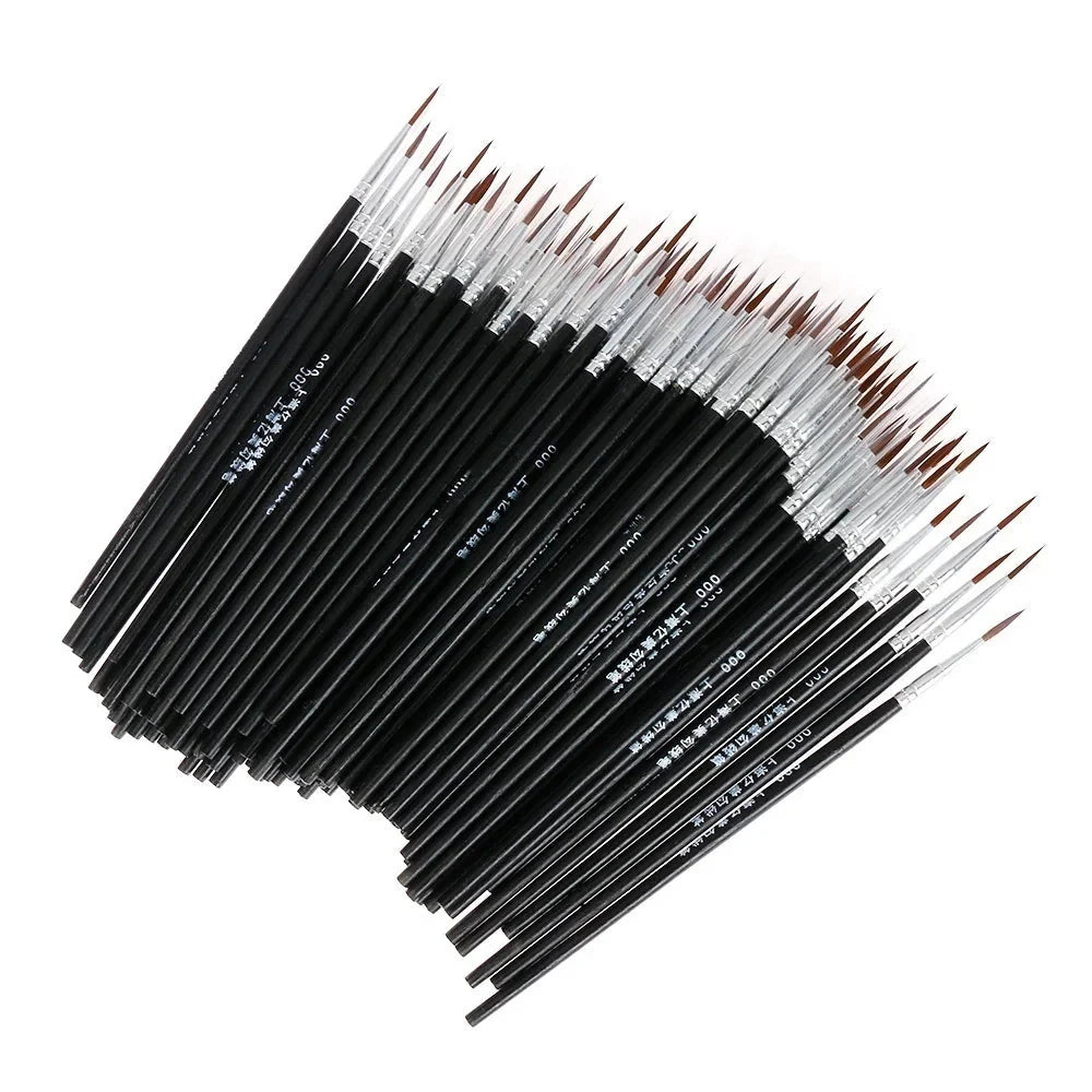 20pcs Thin Art Supplies Hand Painted Acrylic Hook Line Pen Paint Painting Brush Drawing