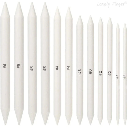 6/12 Pcs Blending Stumps, Paper Art Blenders, Drawing Pencils for Student Artist Charcoal Sketch Drawing Tools, Sketch Supplies