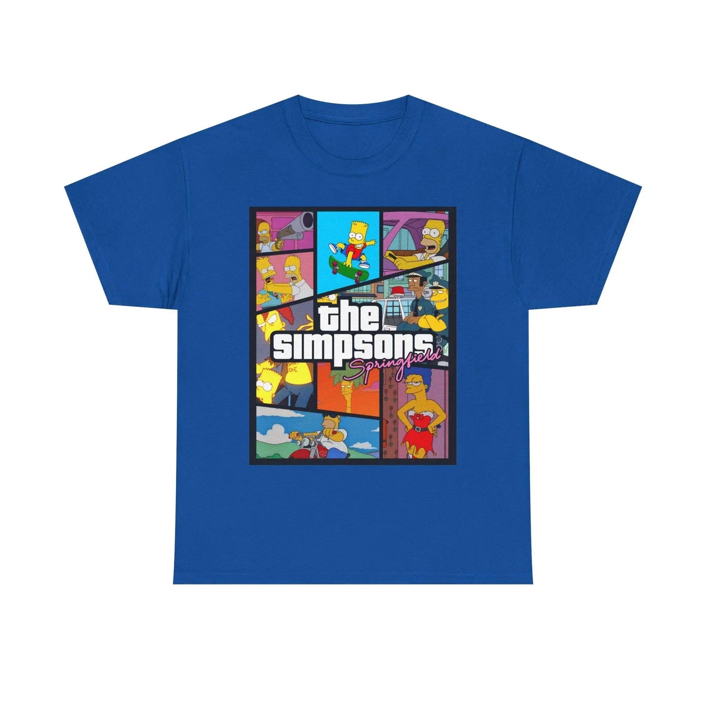 Men's The Simpsons Family T Shirt  Unisex Pure Cotton Breathable Stylish and Versatile Streetwear Oversized Loose Casual