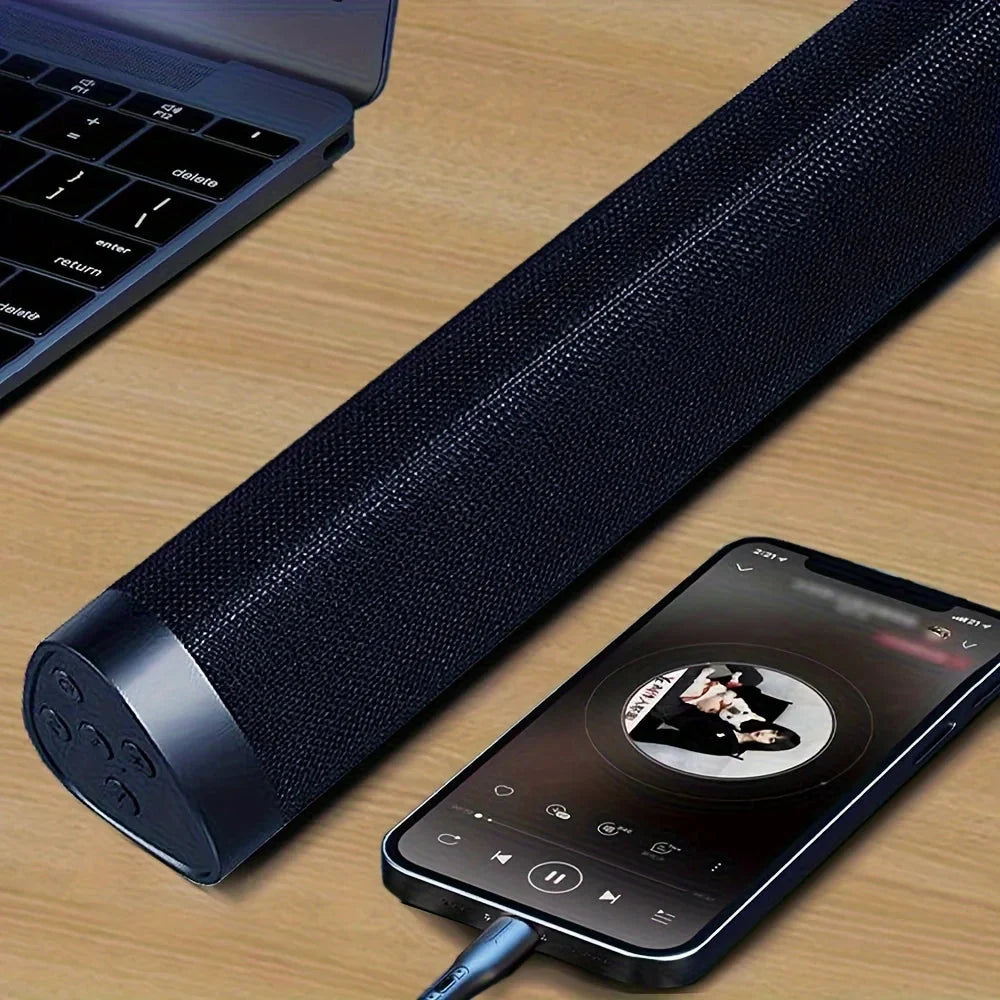 1pc Wireless Soundbar Speaker Computer Speakers Rectangular speaker USB Speaker Desk Speaker Cloth-wrapped Enclosure