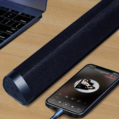 1pc Wireless Soundbar Speaker Computer Speakers Rectangular speaker USB Speaker Desk Speaker Cloth-wrapped Enclosure