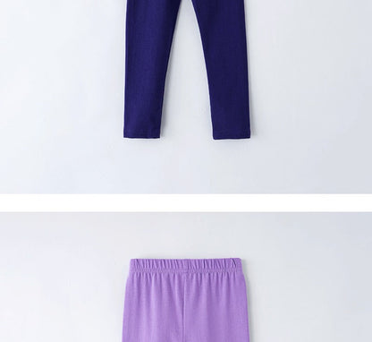 Girls' Leggings For Spring And Summer Suitable For Wearing Outside. They Are Thin-Style, Slim-fitting long Trousers For Childre