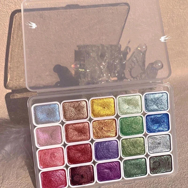 Art Watercolor Paint Oil Painting High Saturation Popular Semi-Solid 20 grids Color pigment