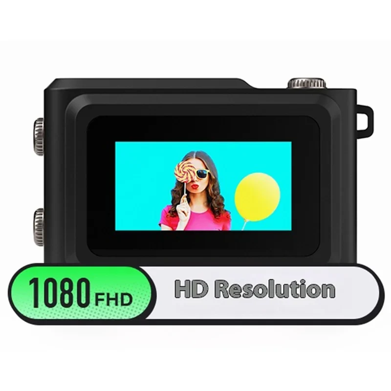 CABE-School Life Memory Thumb Camcorder 1080P HD Digital Camera Mini Retro Student Gift Portable Video Recording Device Videogra