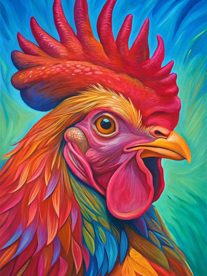 Pictures By Numbers Chicken Animal Paint Kit For Adults Digital Painting Oil Painting For Living Room Home Interesting Gift