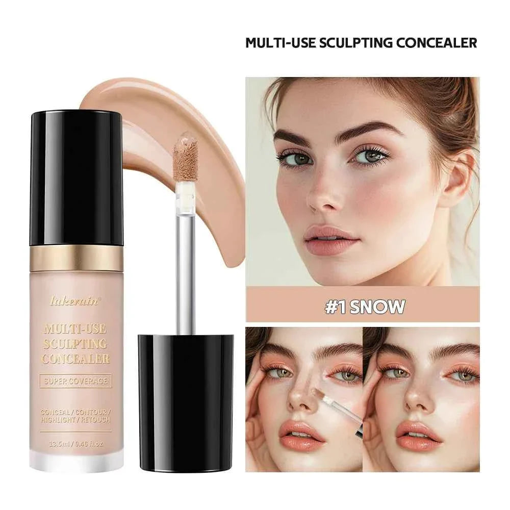 Lakerain Multi-purpose Concealer For Face Covers Freckles Even Skin Tone Moisturizing Long-lasting Sculpting Liquid Concealer