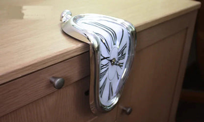 Melting Distorted Surreal Novelist Salvador Dali Style Decorative Clock
