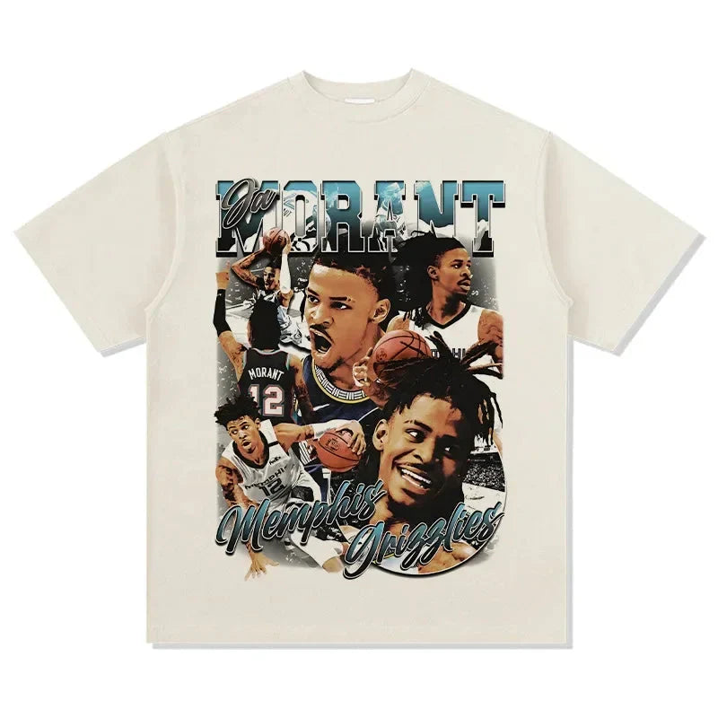 Oversized Men T Shirts US Street Basketball Printed Short Sleeve Hip-Hop Y2K Tees Commute Casual O-neck Tops Cool Boy T-shirts