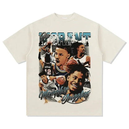 Oversized Men T Shirts US Street Basketball Printed Short Sleeve Hip-Hop Y2K Tees Commute Casual O-neck Tops Cool Boy T-shirts