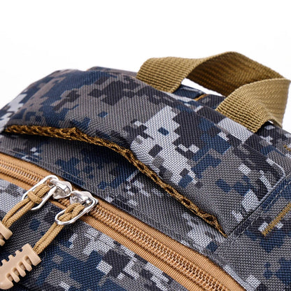Camouflage large-capacity backpack - adjustable shoulder strap, outdoor theme style, zipper closure, ideal for hiking