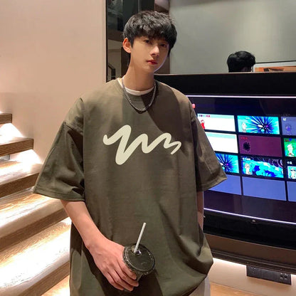 Men's T Shirt Oversized Mens White Cotton T-shirts Funny Print 5XL Casual Wear Summer Tee Shirts For Men Big Size Male Clothes
