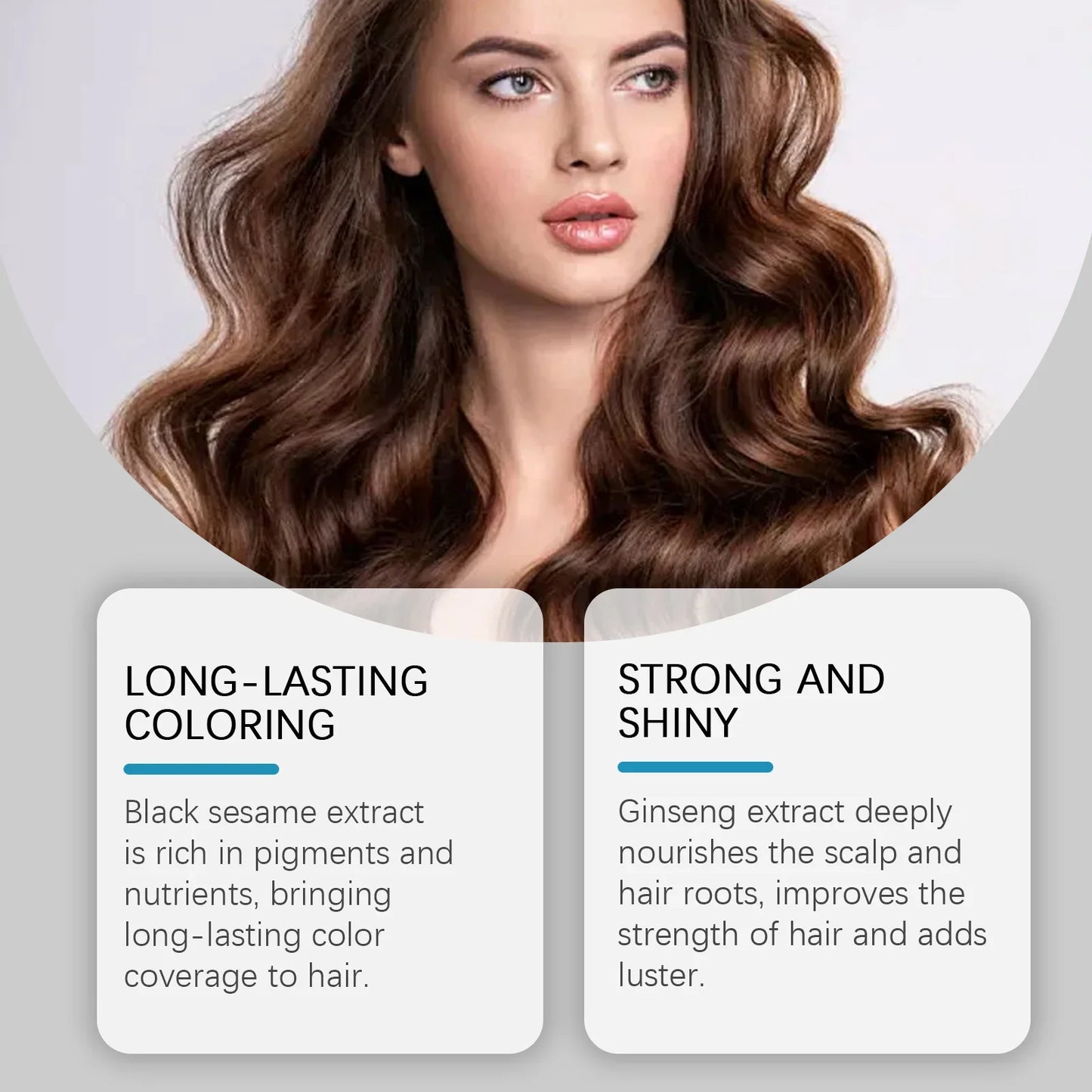 Hair Dye Shampoo Diy Natural Black Color Repair Gray White Hair Non Irritating Hair Coloring Shampoo