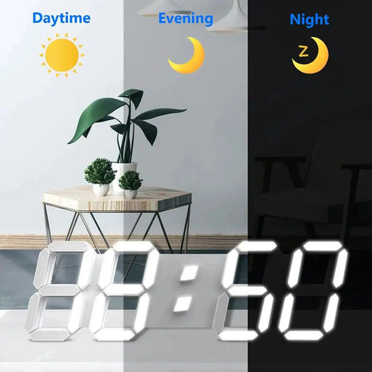 Multifunctional USB Ported LED 3D Digit Style Digital Clock