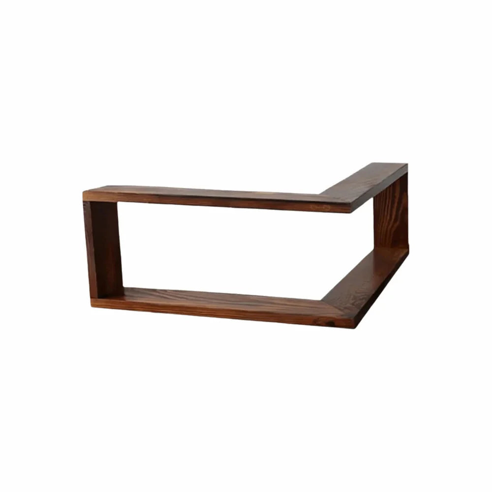 Space Saving 90 Degree Corner Wall Shelf Floating Shelf Suspended Wooden Display Shelf Wall Mounted Corner Bookshelf Home