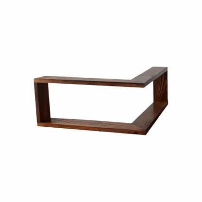 Space Saving 90 Degree Corner Wall Shelf Floating Shelf Suspended Wooden Display Shelf Wall Mounted Corner Bookshelf Home