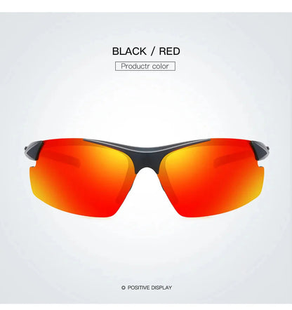 Men Sports Sunglasses Riding Mirror Wind Frameless Glasses Driving Dazzle Colour Outdoor Motorcycle Running Fishing Travel