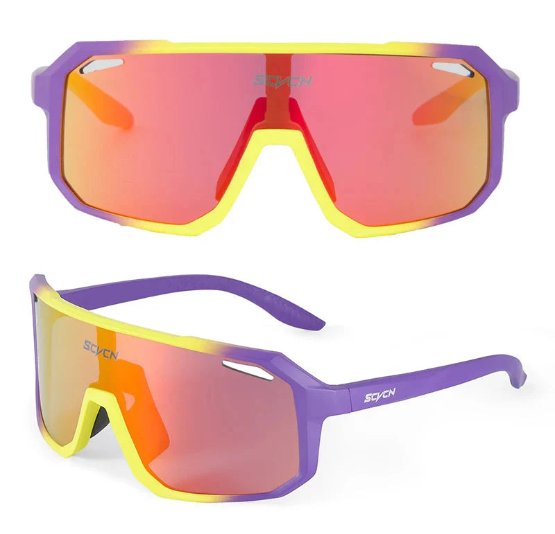 SCVCN Men bicycle Cycling Sunglasses Woman MTB road bike Driving Goggles Outdoor Sports running Glasses UV400 Hiking Eyewear