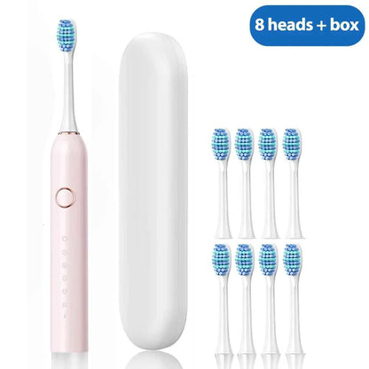 Sonic Electric Toothbrush for Adults Electronic Tooth Brush With Timer Rechargeable Electric Toothbrush with 8 Brush Heads