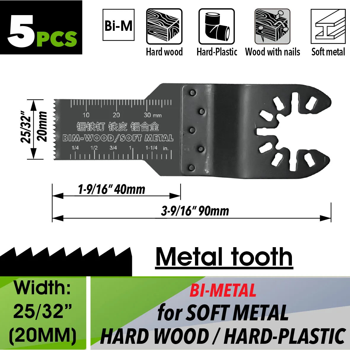 Oscillating Saw Blades Kit，Multitool Blades - Compatible with Milwaukee Dewalt  Worx Skil AEG Ryobi