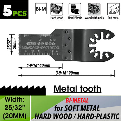 Oscillating Saw Blades Kit，Multitool Blades - Compatible with Milwaukee Dewalt  Worx Skil AEG Ryobi