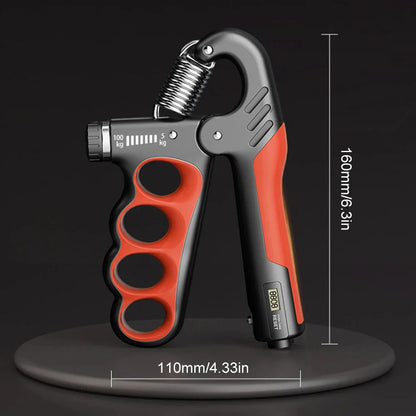5-100 KG Grip Strength Trainer Non-Slip Gripper Stress Relief Adjustable Resistance for Musicians Athletes Hand Injury Recovery