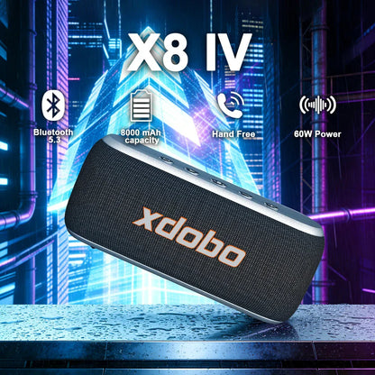 60W Soundbar XDOBO X8IV Subwoofer Speaker 8000mAh Deep Bass Outdoor Smart Phone TV Home Cinema Loudspeaker With Alloy Design