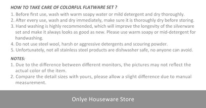 Elegant Thin Silver Cutlery Set - Mirror Polished Stainless Steel Tableware