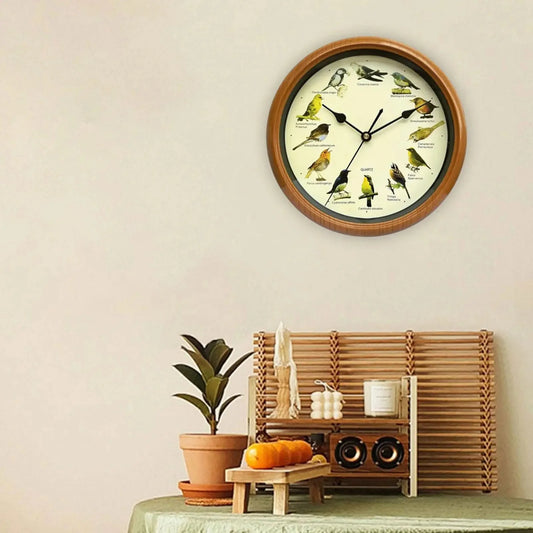 Wall Hanging Clock Decor Singing Bird Wall Clock Bird Clock With Sound Hanging Clock Decor for Kitchen Walls Shelf Decoration